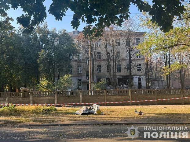 Aftermath of a Russian drone attack in Sumy