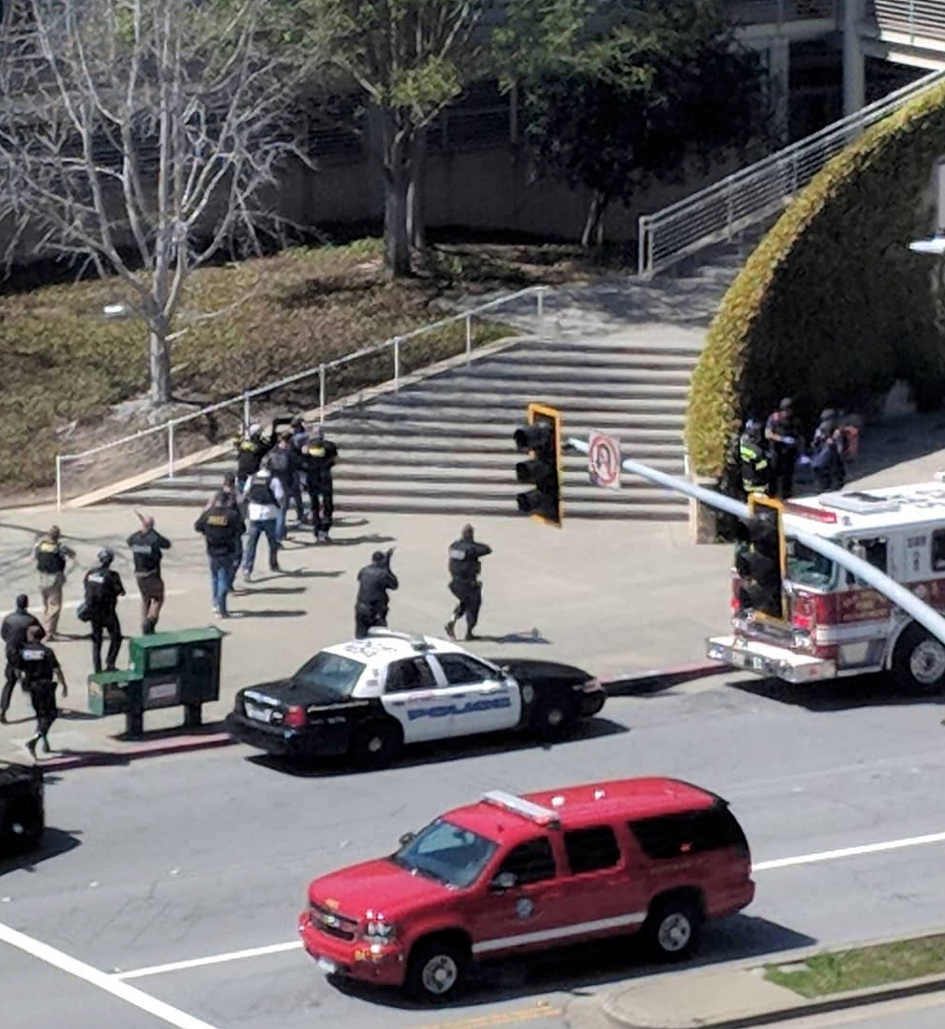 The scenes following a possible shooting at the headquarters of YouTube in San Bruno, California