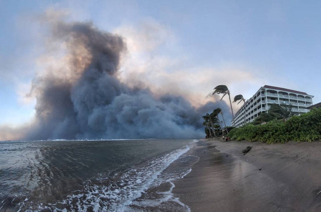 Wildfires driven by high winds hit Hawaiian island of Maui