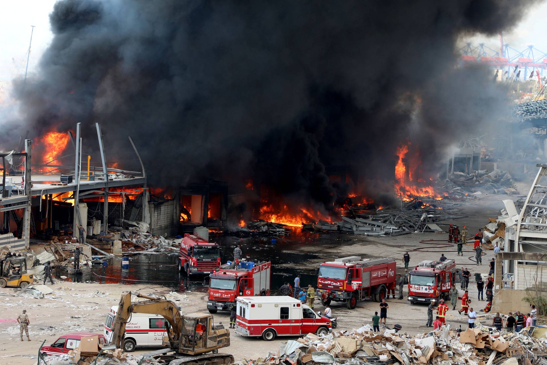 Fire breaks out at Beirut's port area