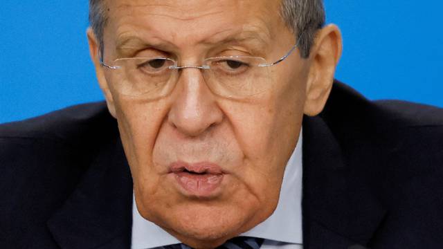 Russian Foreign Minister Lavrov holds a news conference, in Moscow