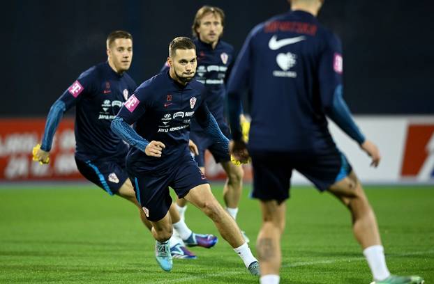 Zagreb: Trening nogometne reprezentacije prije utakmice protiv Latvije