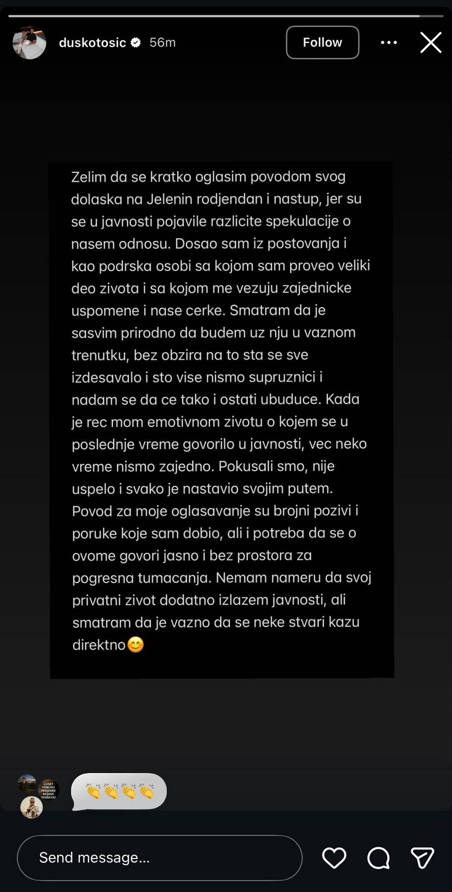 Šuškalo se da su se Jelena Karleuša i njen bivši suprug pomirili, evo što on kaže na to