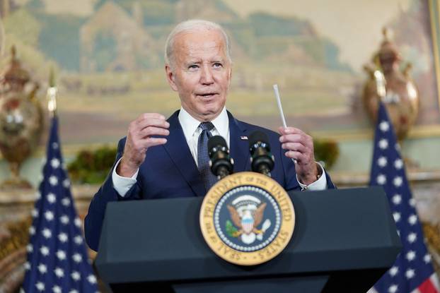 U.S. President Joe Biden holds a press conference about his meeting with Chinese President Xi Jinping before the start of the APEC summit in Woodside