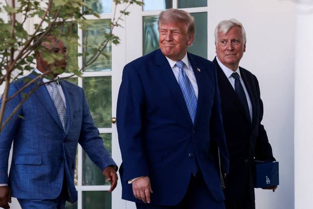 U.S. President Trump hosts a reception for the reigning MLB World Series champion Los Angeles Dodgers, at the White House
