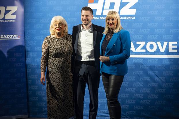 Osijek: Doček izbornih rezultata u stožeru HDZ-a Osječko-baranjske županije