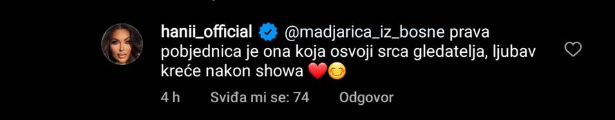 Hana nezadovoljna izborom 'Savršenog': 'Čekam preokret, ljubav kreće tek nakon showa'