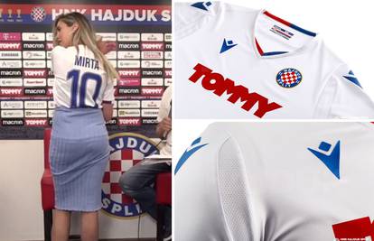 Manekenka Mirta: Predstavila je novi bijeli Hajdukov dres...