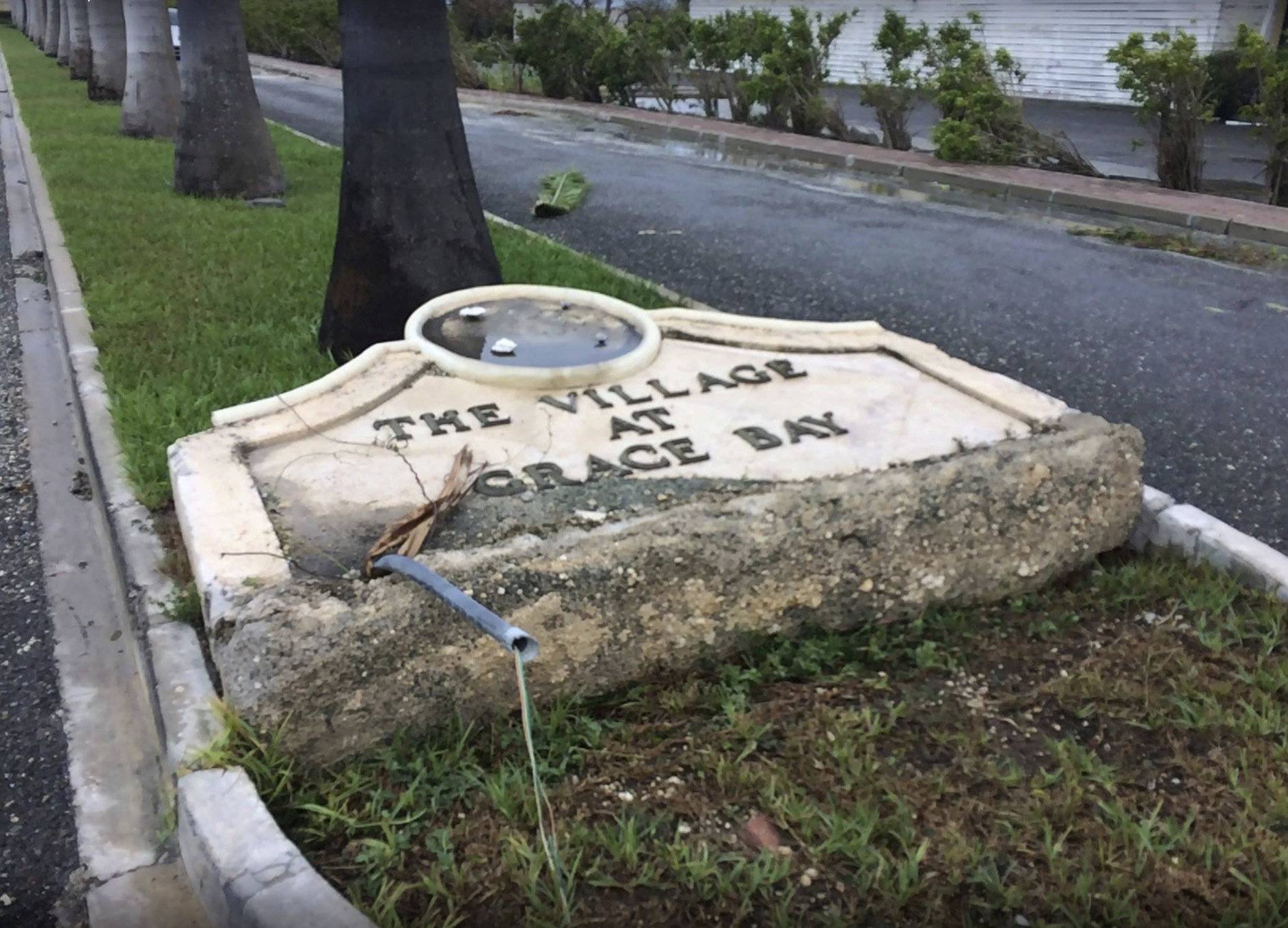 General view of damage left by Hurricane Irma in Providenciales, in the Turks and Caicos Islands