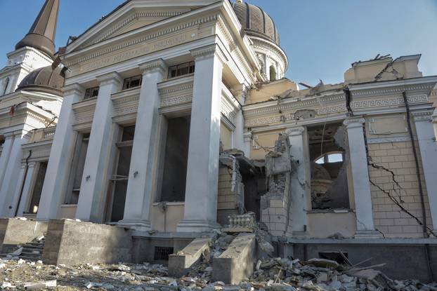 Aftermath of a Russian missile attack in Odesa