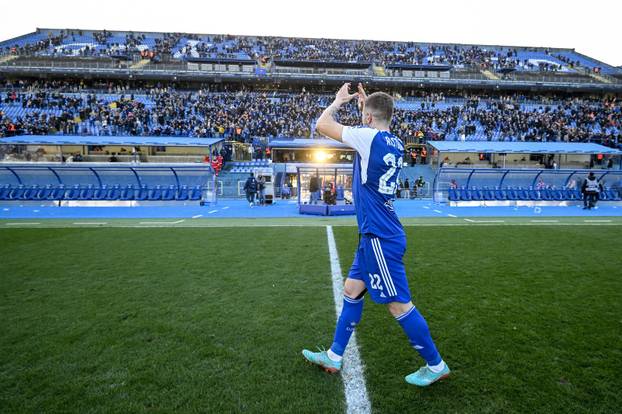 Zagreb: Slavlje igrrača GNK Dinamo nakon što su pobijedili Rijeku s 1:0