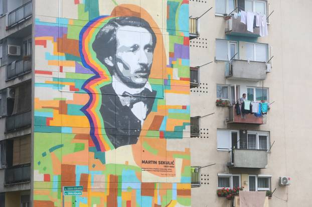 Karlovac: Mural posve?en Martinu Sekuli?u, profesoru koji je zainteresirao Teslu za fiziku