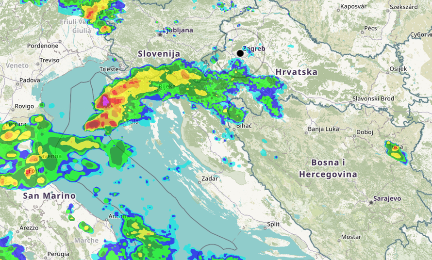 Hrvatska na udaru nevremena i kiše: Upalili crveni alarm za dio zemlje, evo što nas čeka sutra...