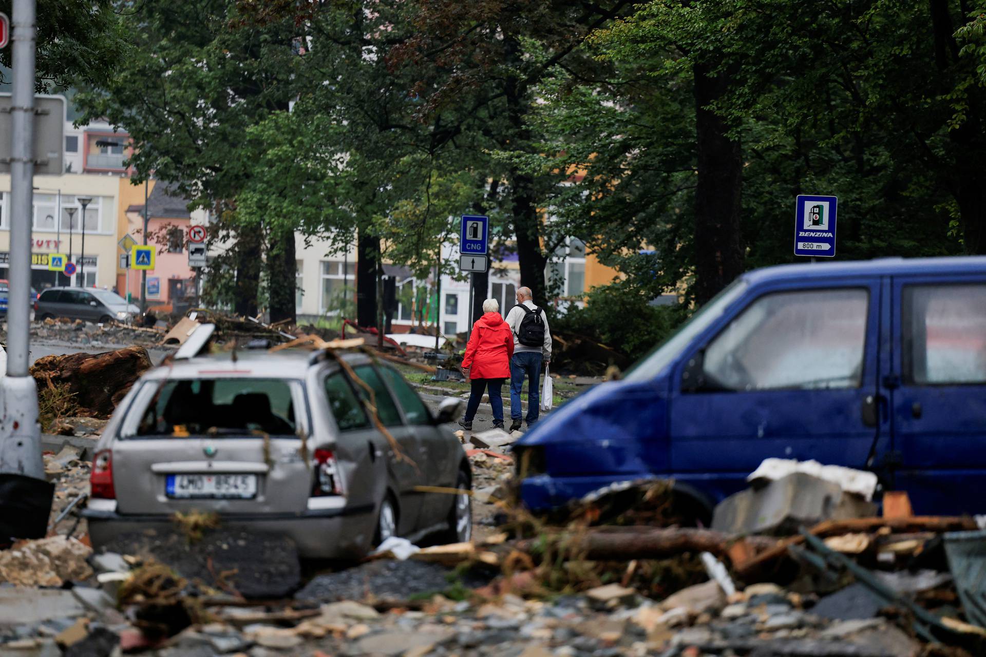 Aftermath of flooding in Czech Republic