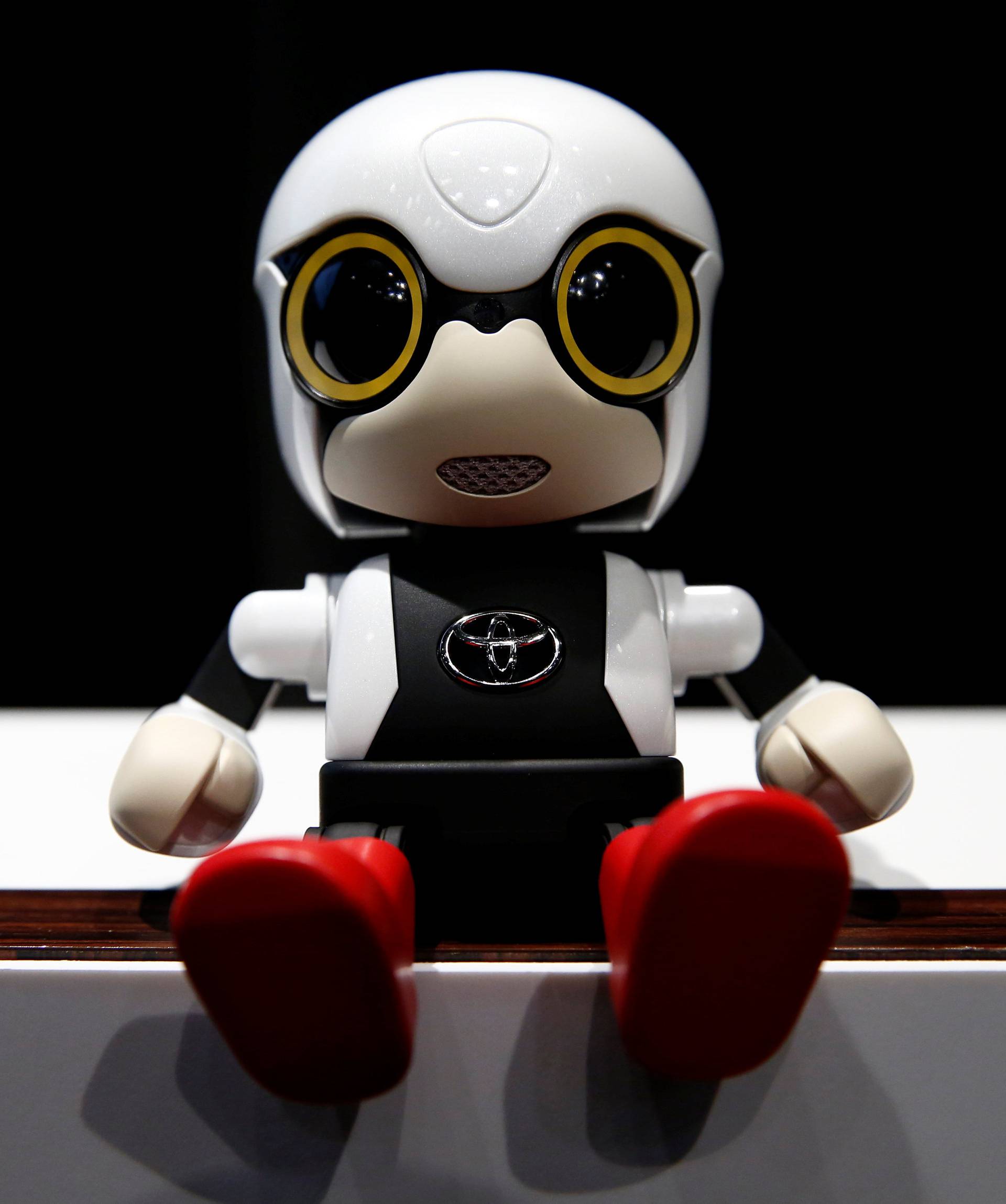 Toyota Motor Corp's Kirobo Mini robot is pictured during a photo opportunity after a news conference in Tokyo