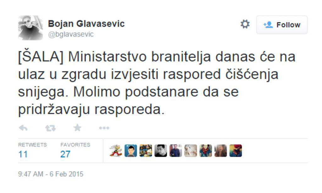 Twitter/Bojan Glavašević