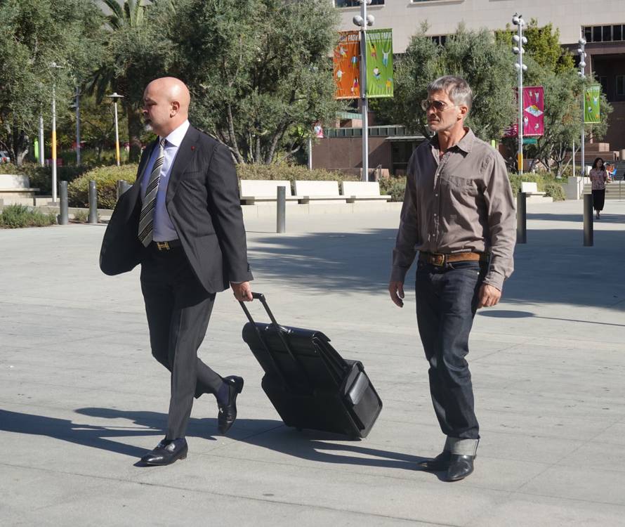 *EXCLUSIVE* Olivier Martinez arrives at court on day two of his custody and restraining order battle with Halle Berry