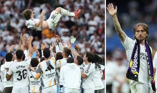 Modrić održao govor i s obitelji otrčao počasni krug: 'Ne plači jer je gotovo, nego se smij...'