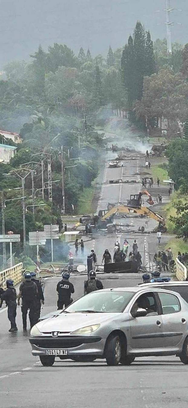 Damage caused by rioters in New Caledonia