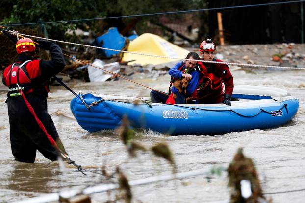 Aftermath of heavy rainfall in Jesenik