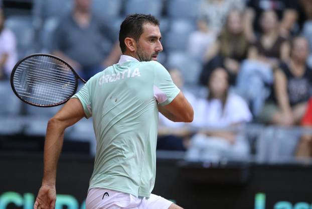 Osijek: Drugi dan Davis Cupa, Marin Čilić - Corentin Moutet