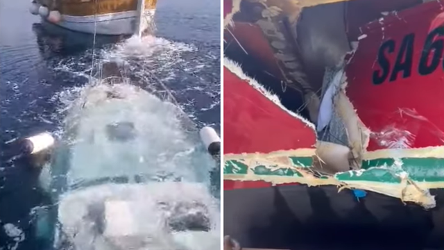 VIDEO Gumenjak silovito udario u ribarsku brodicu pa pobjegao