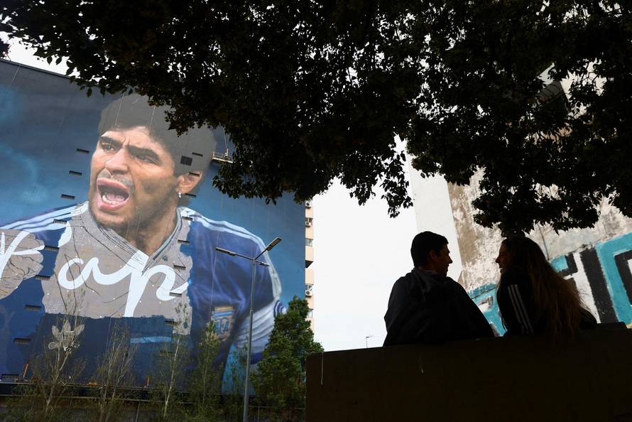 Mural to celebrate Maradona's brithday in Buenos Aires