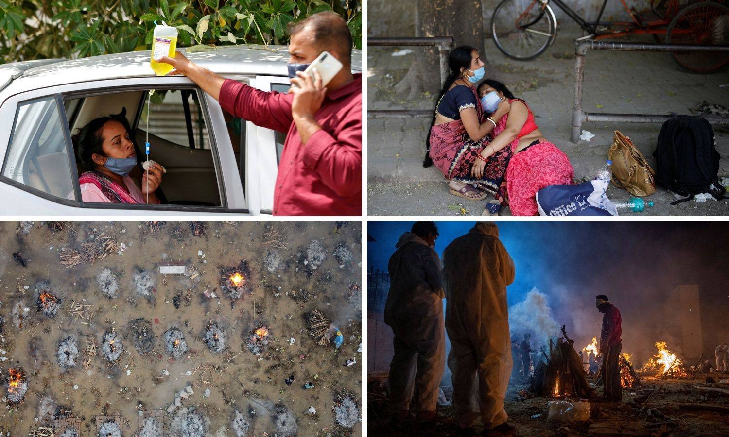 Kaos u Indiji: Nema respiratora, ljudi primaju kisik u autima: 'Umiru nam za par minuta'