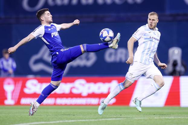Zagreb: Susret Dinama i Rijeke u prvoj utakmici finala SuperSport Hrvatskog nogometnog kupa