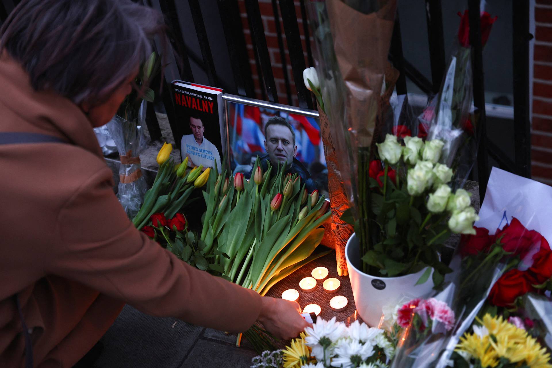 Russian Embassy in London on the day of Alexei Navalny's death