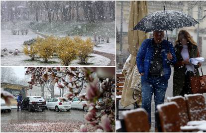 FOTO Nestalo proljeće: Gust snijeg zabijelio cijeli Karlovac