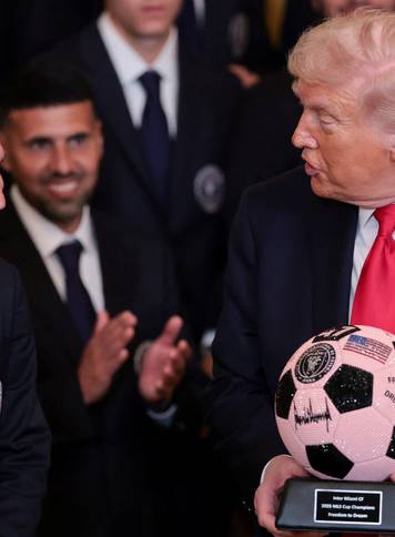 U.S. President Donald Trump honors reigning MLS champion Inter Miami CF players and team officials in Washington