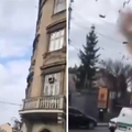VIDEO Ruski dronovi pogodili su centar Lavova. Dvoje ozlije&dstrok;eno