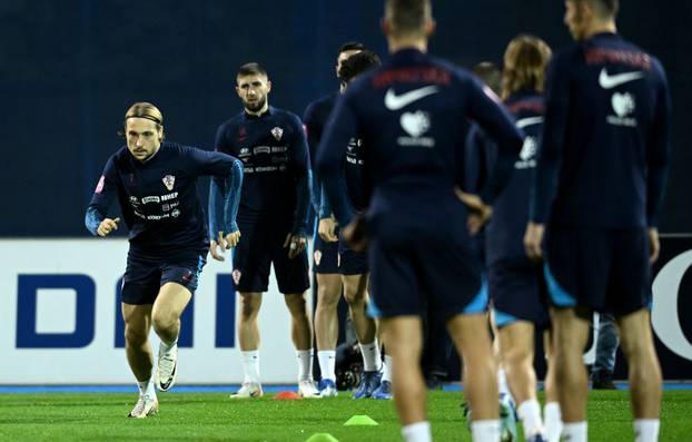 Zagreb: Trening nogometne reprezentacije prije utakmice protiv Latvije