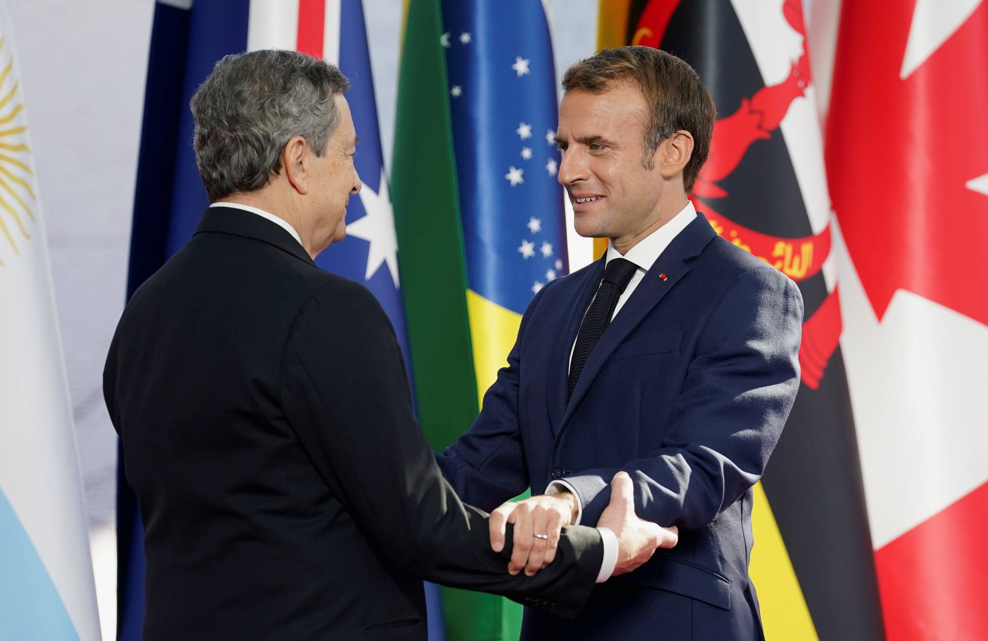 France's President Emmanuel Macron attends the G20 summit in Rome