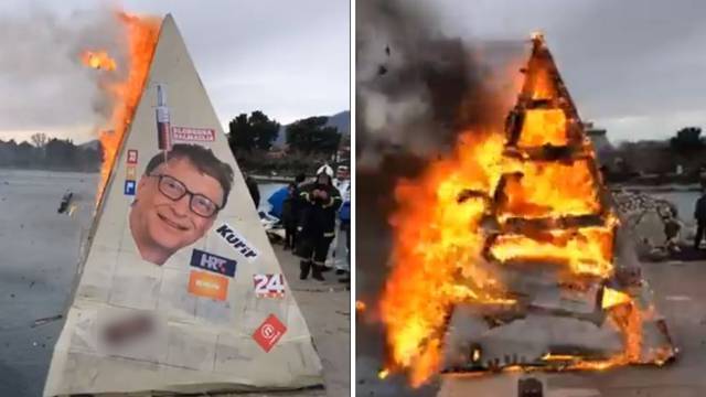 U Kaštel Sućurcu zapaljeni Bill Gates, masoni i medijske kuće
