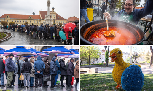 FOTO Podjela hrane za Uskrs: U Osijeku i Bjelovaru jako veliki redovi, u Splitu ukrasili parkove