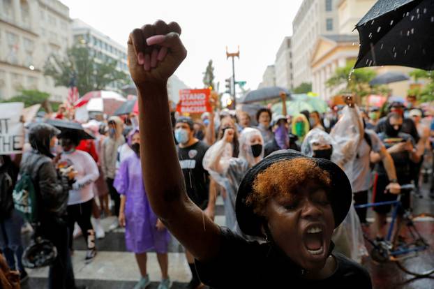 Protest against the death in Minneapolis police custody of George Floyd, in Washington