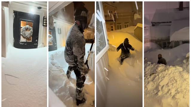 VIDEO Ludi prizori iz Norveške: Snijeg im do krovova. Ne mogu otvoriti vrata, skaču kroz prozor
