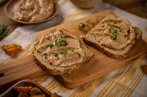 Delicious homemade greaves spread
