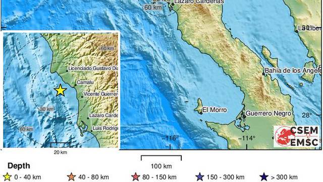 Snažan potres na obali Meksika, treslo 6,2 po Richteru
