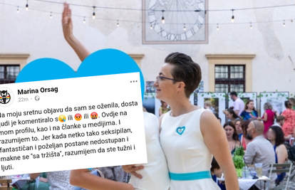 Marina Orsag nakon objave o vjenčanju: 'Razumijem vas, ljuti ste jer sam postala nedostupna'