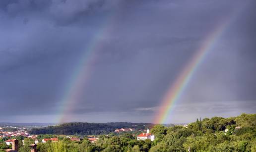 FOTOGALERIJA Intenzivna duga se nadvila na nebu iznad Pule