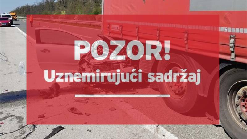 FOTO STRAVA NA A3 Zbog brzine se zabio u teretnjak, poginuo je muškarac (65). Žena u bolnici...