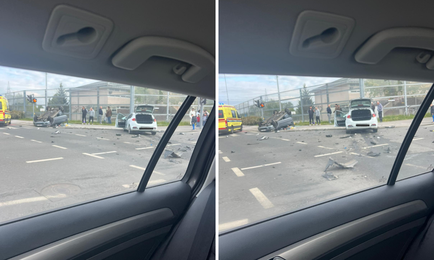 VIDEO Teška nesreća u Zagrebu: Jedan auto završio je na krovu, dvoje ljudi prevezeno u bolnicu