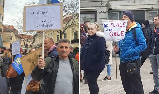 VIDEO 'Od plaće ni za gaće!', 'Di si lipa, a di je koeficijent?' Ovo su scene s prosvjeda učitelja