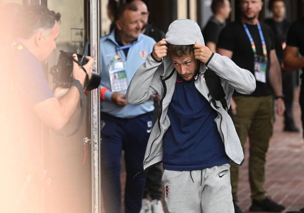 Leipzig: Dolazak hrvatske nogometne reprezentacije u hotel uoči nadolazeće utakmice s Italijom