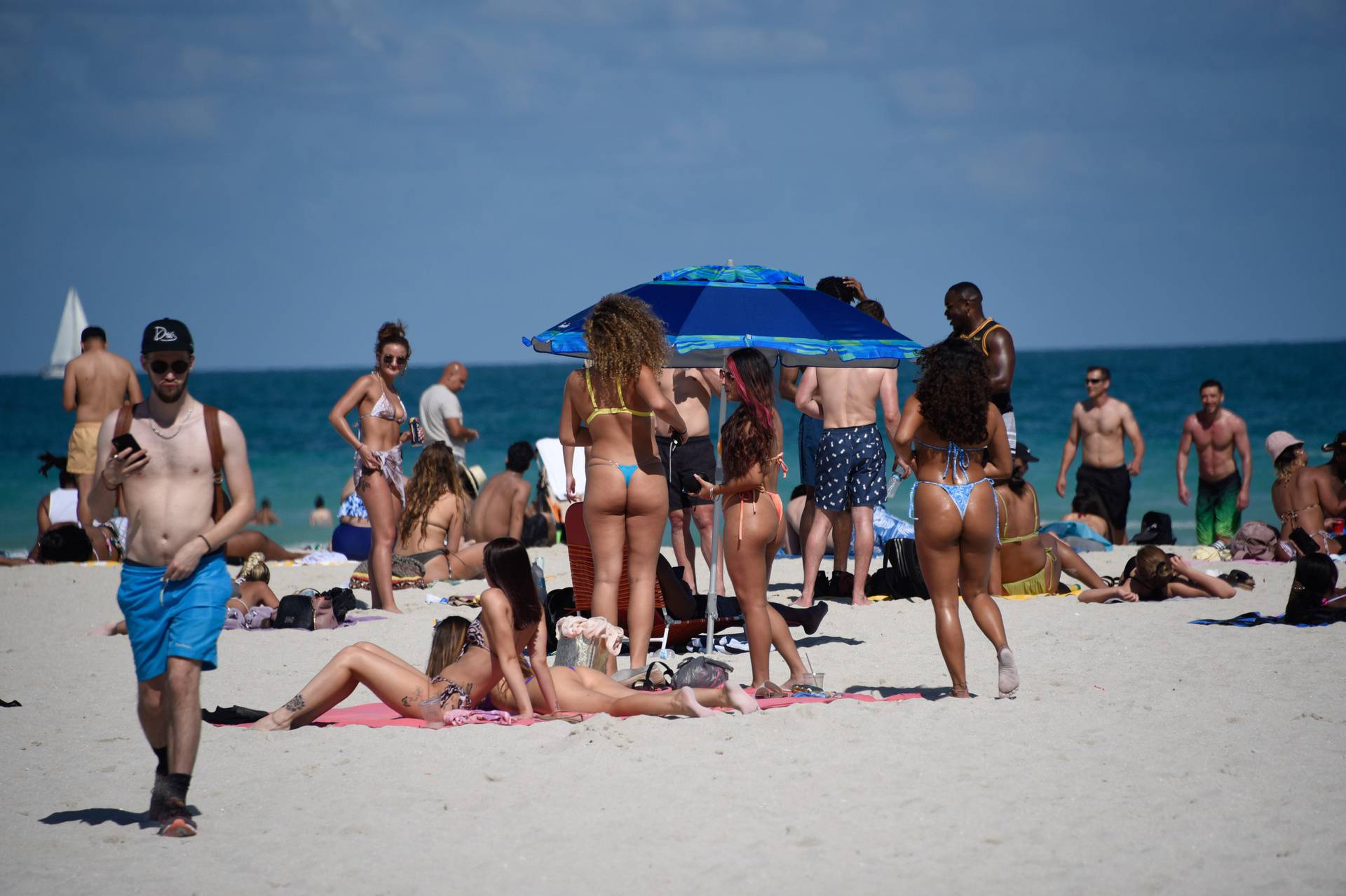 Spring Breakers Flock to South Beach, Miami, Florida, USA - 13 Mar 2021