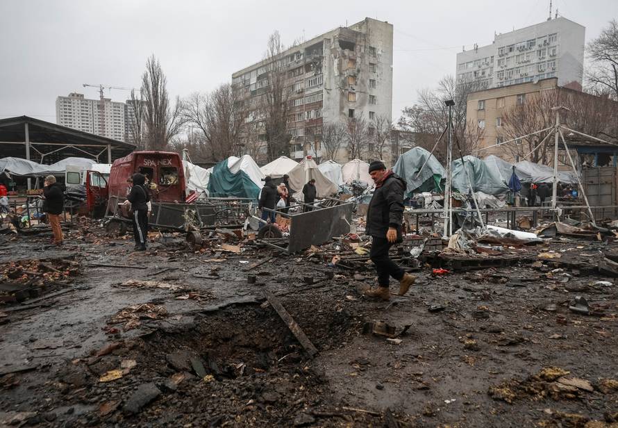Aftermath of a Russian drone attack in Odesa