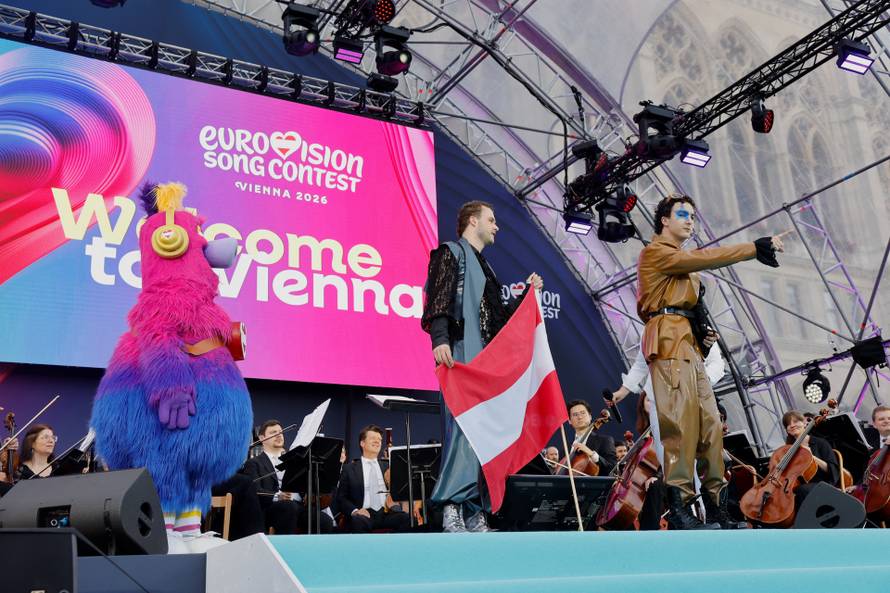 Eurovision Song Contest's 'Turquoise Carpet' event in Vienna